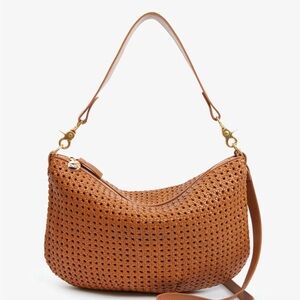 Woven Tan Shoulder Bag